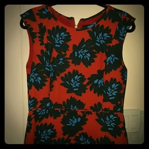 J. Crew Red floral dress