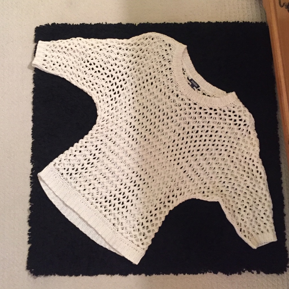 see-through knit sweater