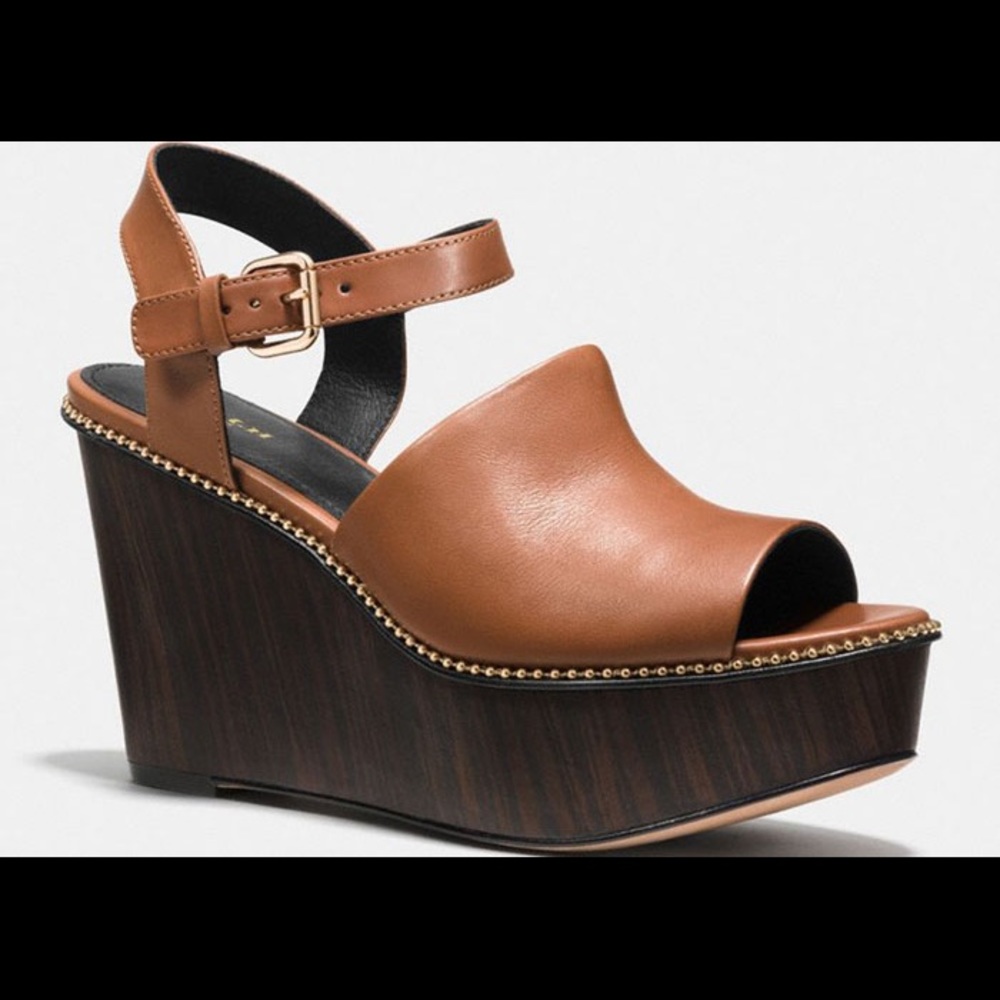 Coach 'HARLA' platform wedge sandal- Size 8.5