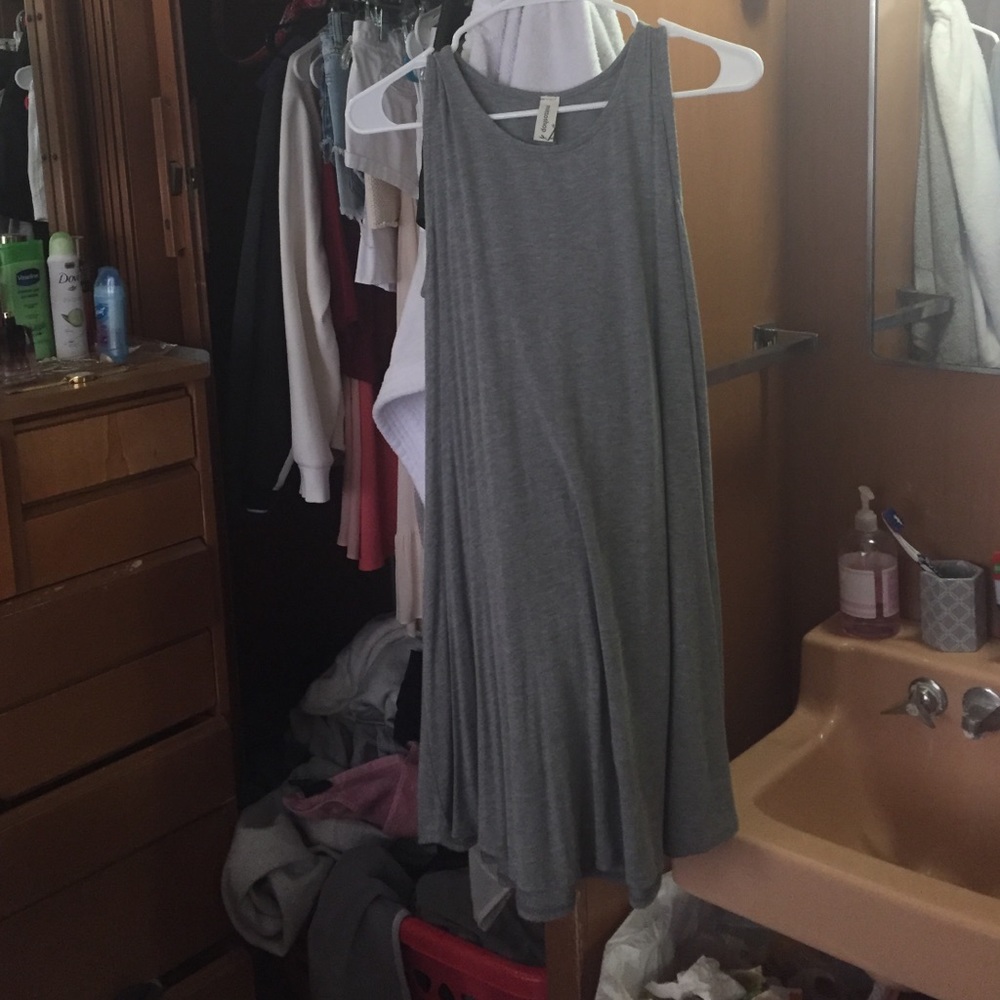 Grey flowy dress