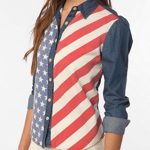 Urban outfitters BRAND NEW American flag shirt