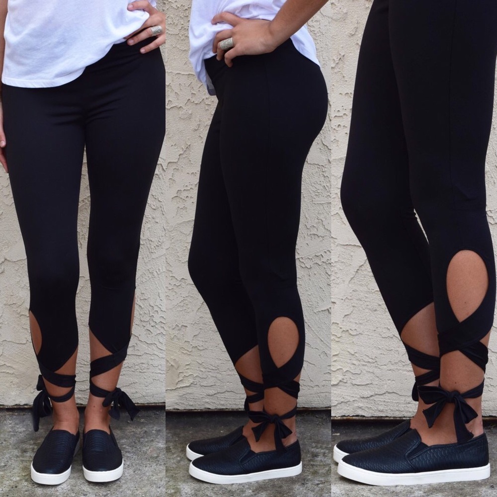 * LAST ONES * Elle Ankle Wrap Leggings  - Picture 3 of 8