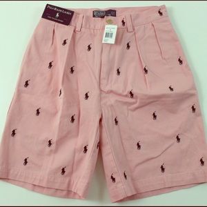 • Ralph Lauren Polo Pink Embroidered Pony Shorts •