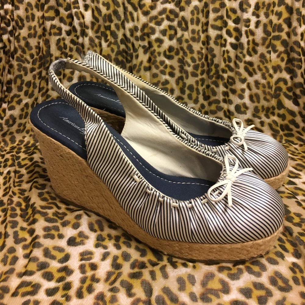 AE by Payless Nautical Espadrilles Wedges