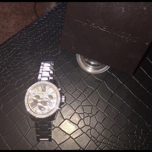 Michael Kors Parker silver-tone watch