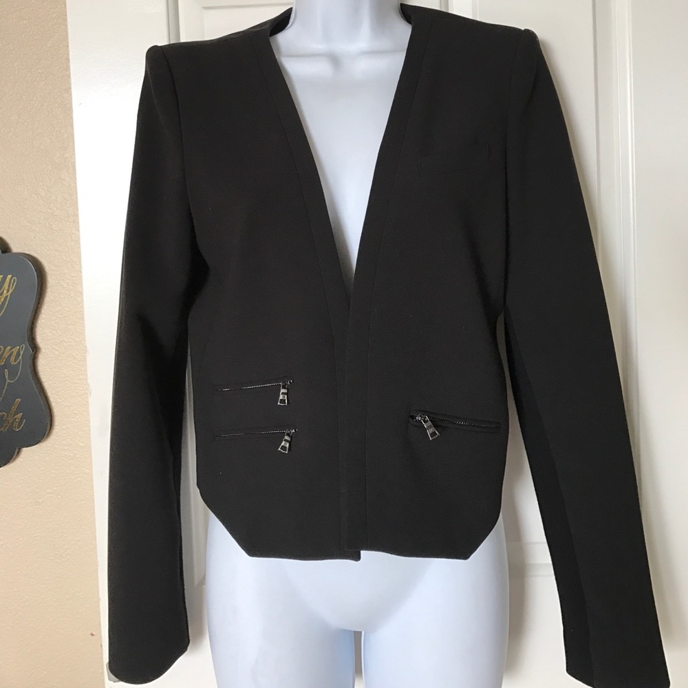 BCBG Black Cropped Blazer Jacket