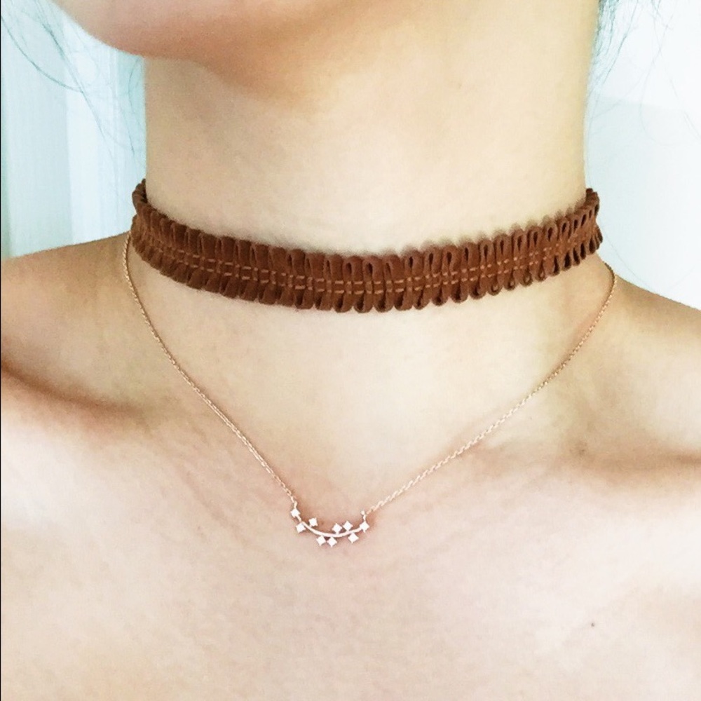 NWT ✨ brown fringe necklace
