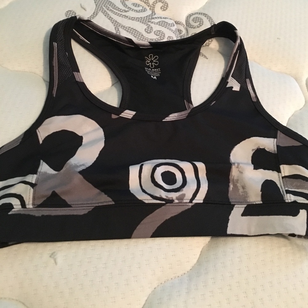 Old navy black and gray sports bra