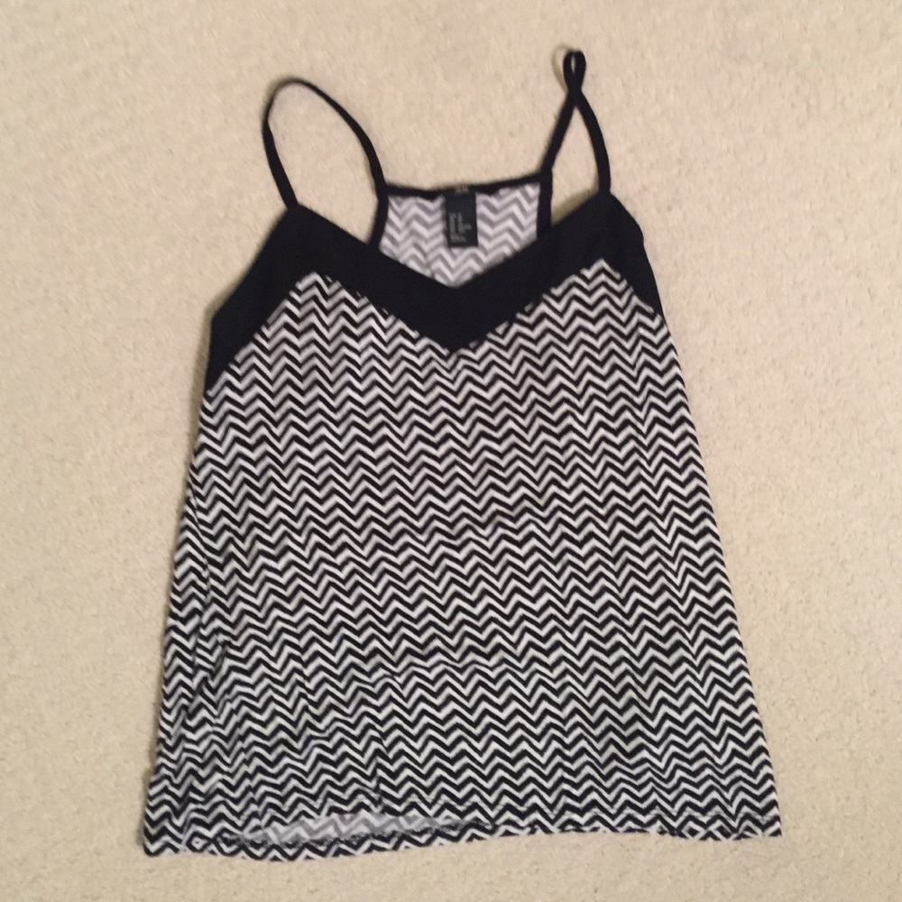 H&M black and white tank