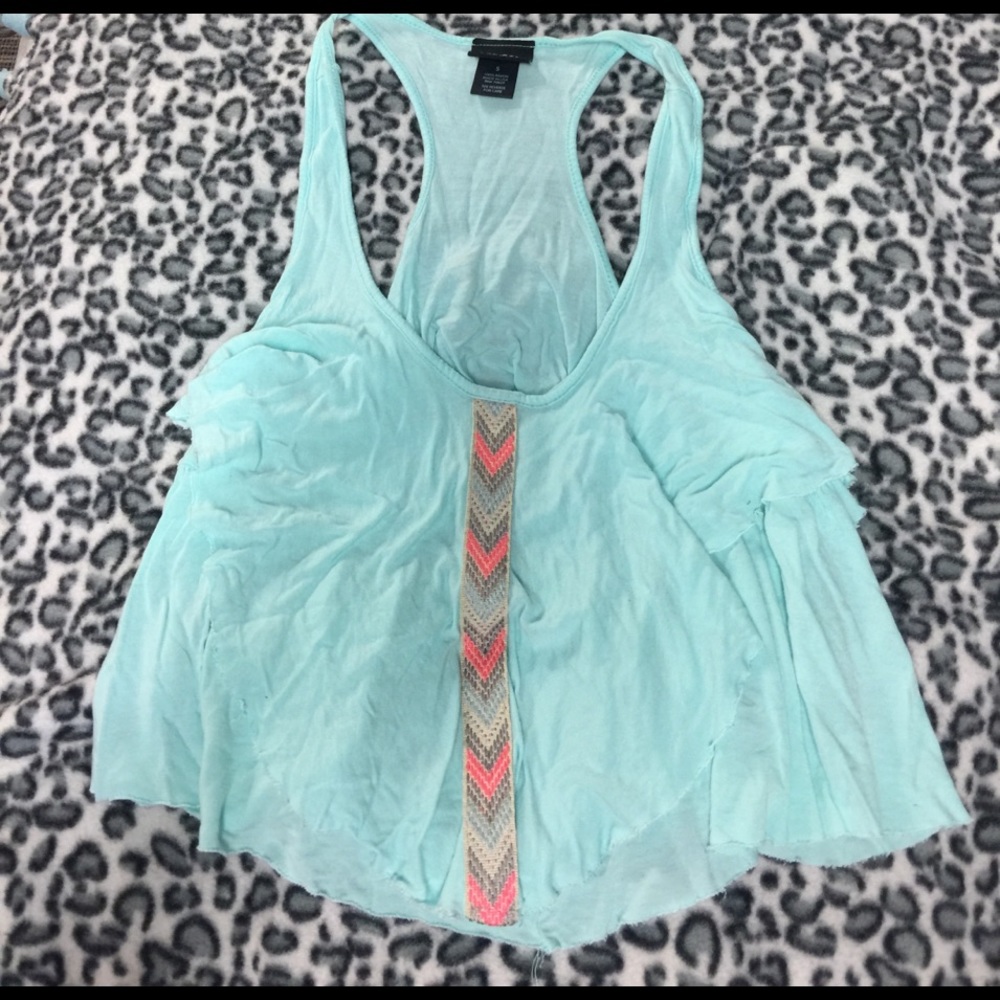 Blue crop top