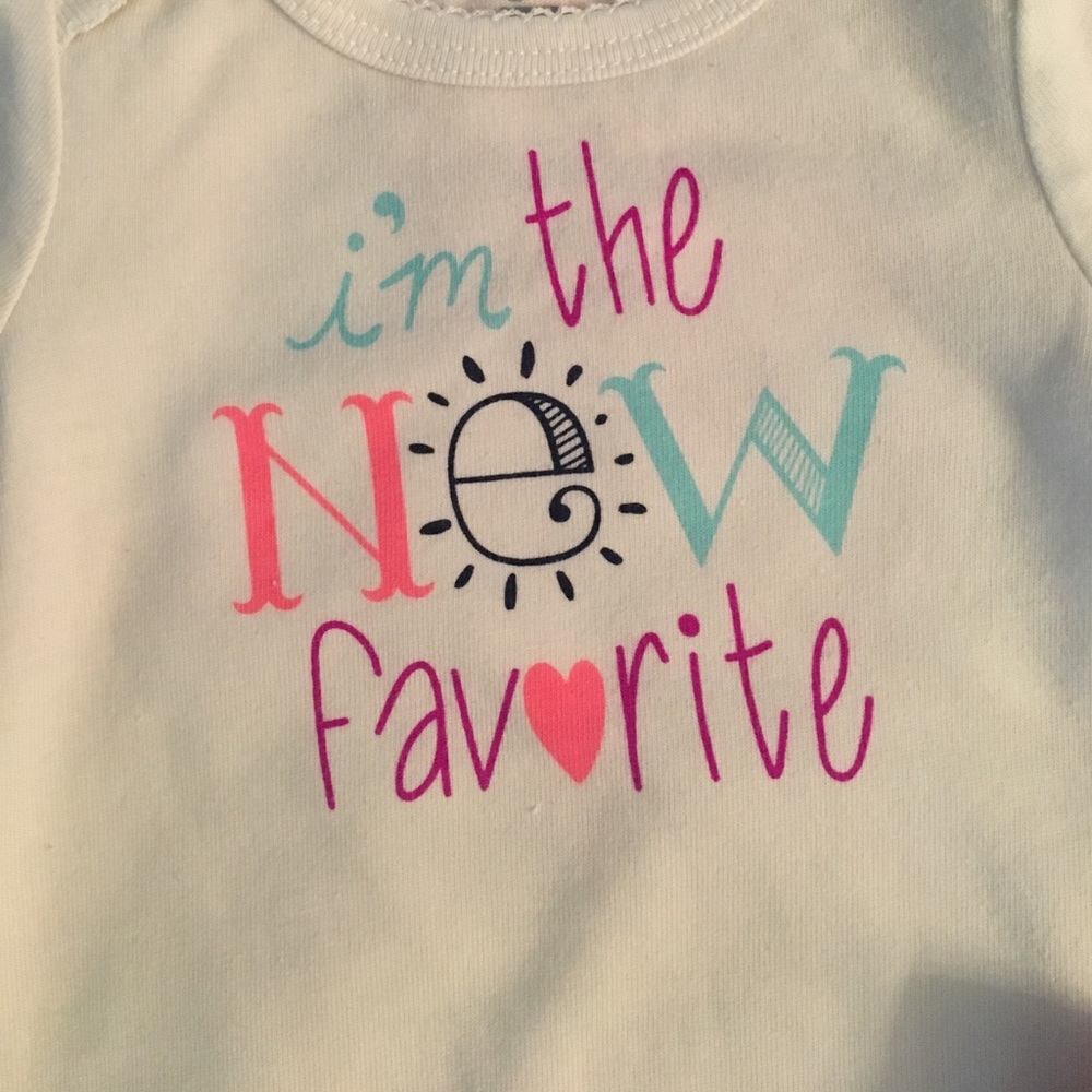 💖"I'm the new favorite" onesie w/printed pants💖