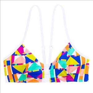 PINK Strappy Front Scoop Bikini Top