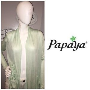 papaya soft sea foam green cardigan