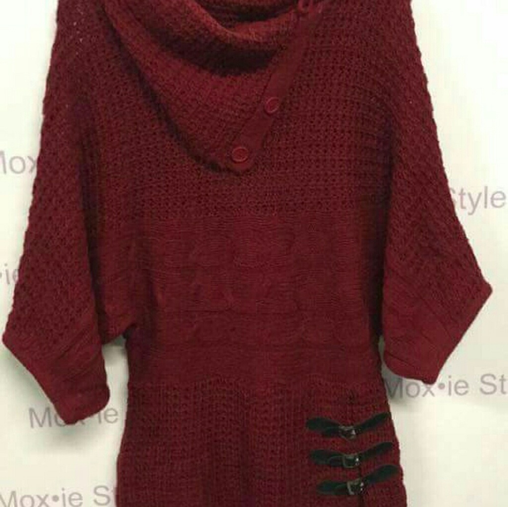Belted sweater tunic
