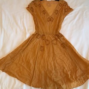 Gold beaded beach dress