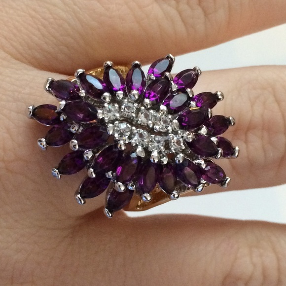 Stunning statement ring. Purple amethyst? - Picture 1 of 8