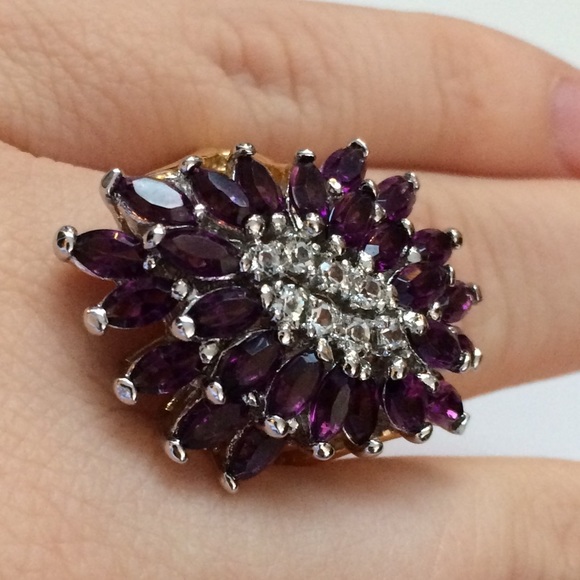 Stunning statement ring. Purple amethyst? - Picture 2 of 8