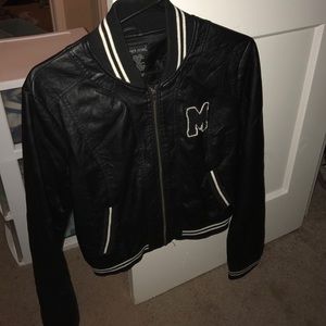 Black letterman jacket