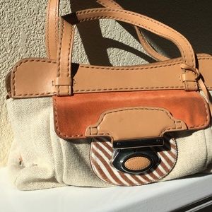Tod's canvas and leather bag