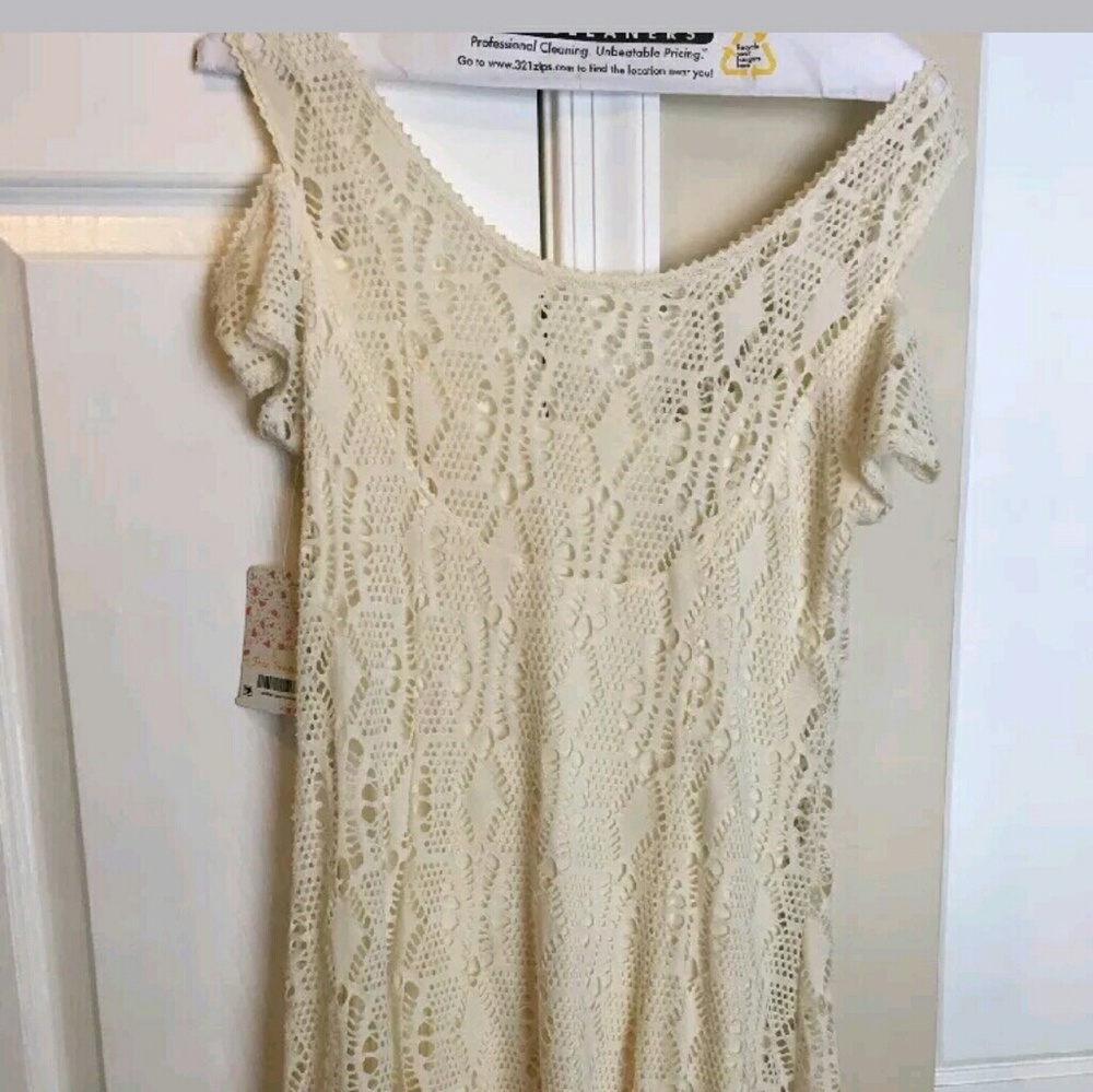 NwT XS free people ivory  lacey dress
