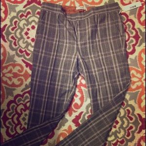 J Brand Espresso Brown Plaid Pant