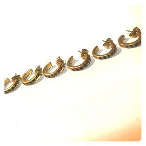 3 sets of gem-stone earrings