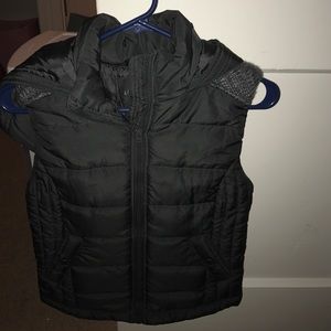 Black/Grey hooded vest