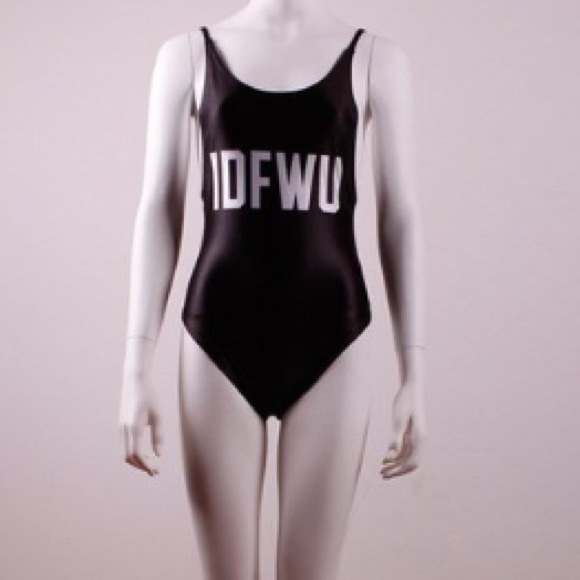 NWOT Black and White IDFWU Swimsuit - Picture 3 of 5