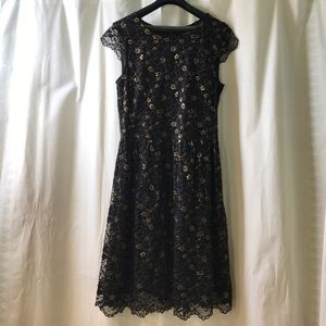Black and gold dress