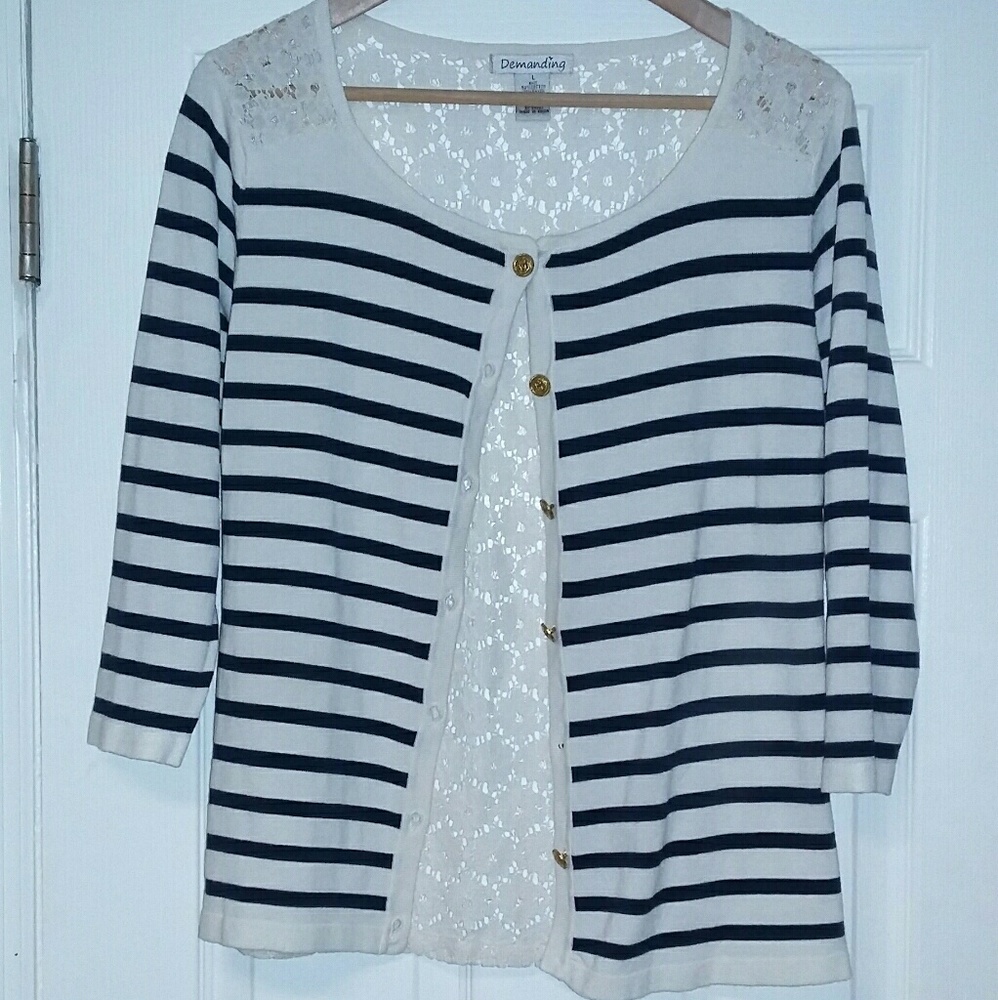Lace back cardigan