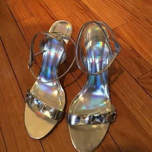 Silver sandals!