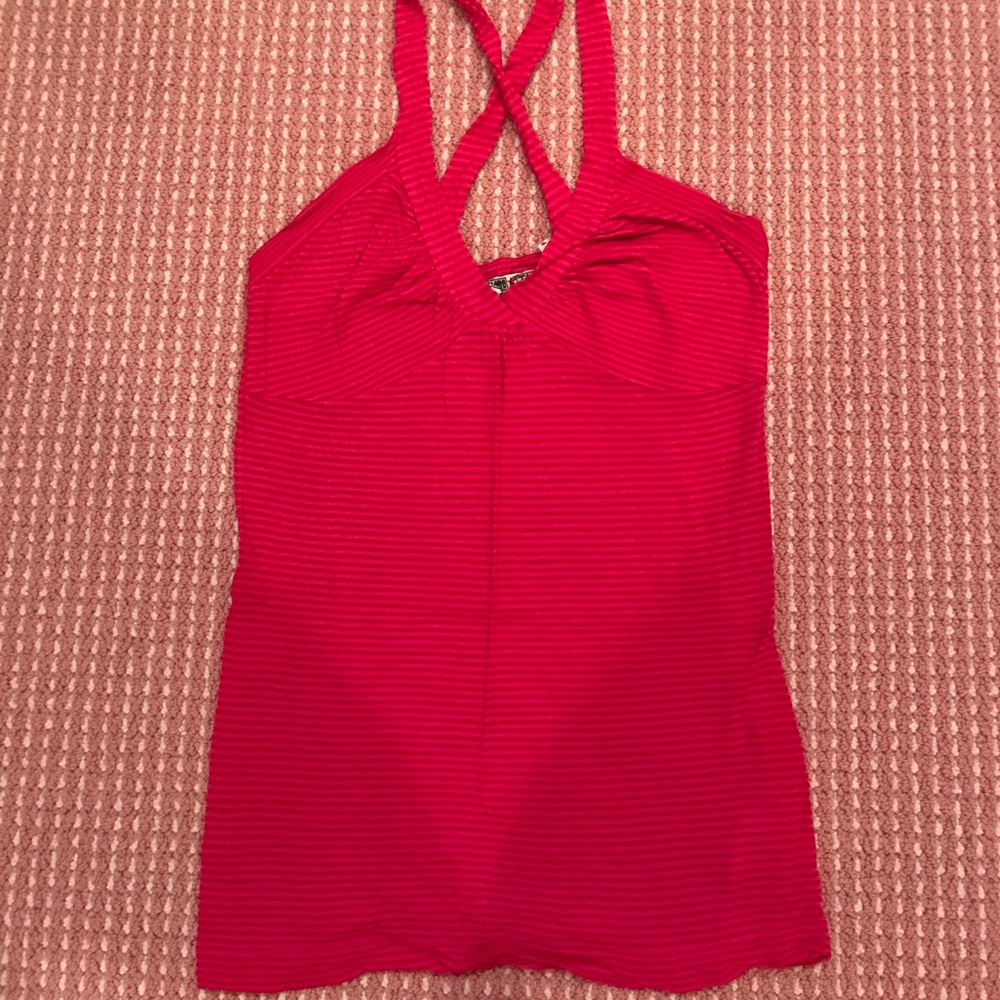 Hard Tail pink stripe tank top