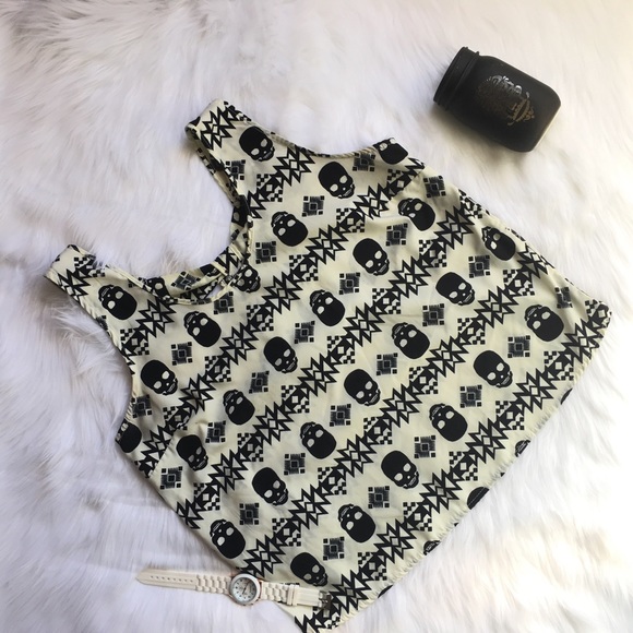 Skull Print Sleeveless Top! - Picture 1 of 2
