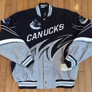Vancouver Canucks Snap-Up Nascar Style Logo Jacket