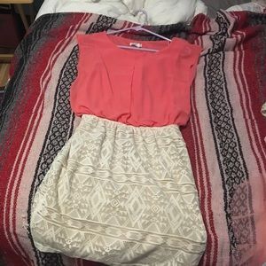 Pink & white formal dress