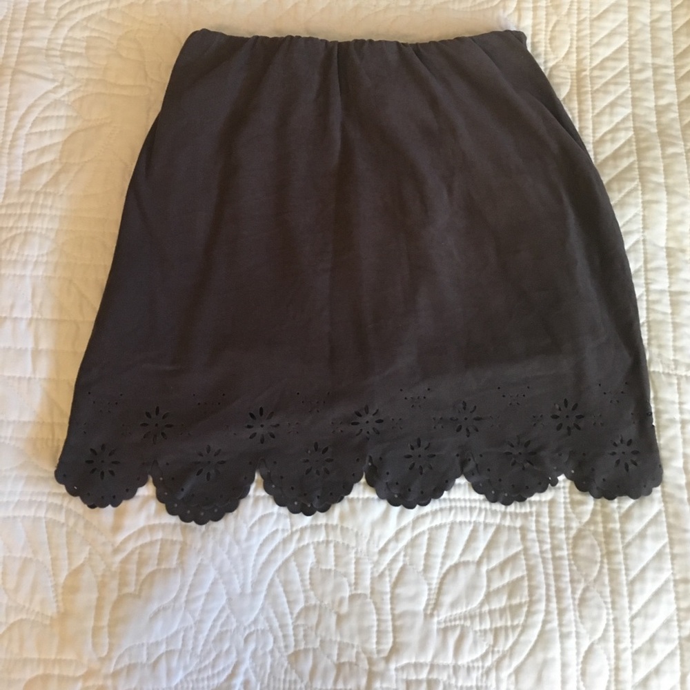 Suede skirt