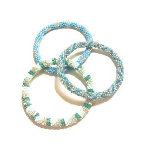Multicolored blue bracelets