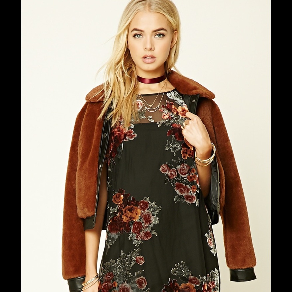 Faux Fur Bomber Jacket Forever 21 NWT