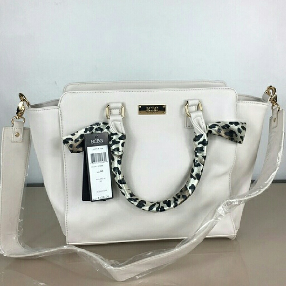 White Purse With Ribbon