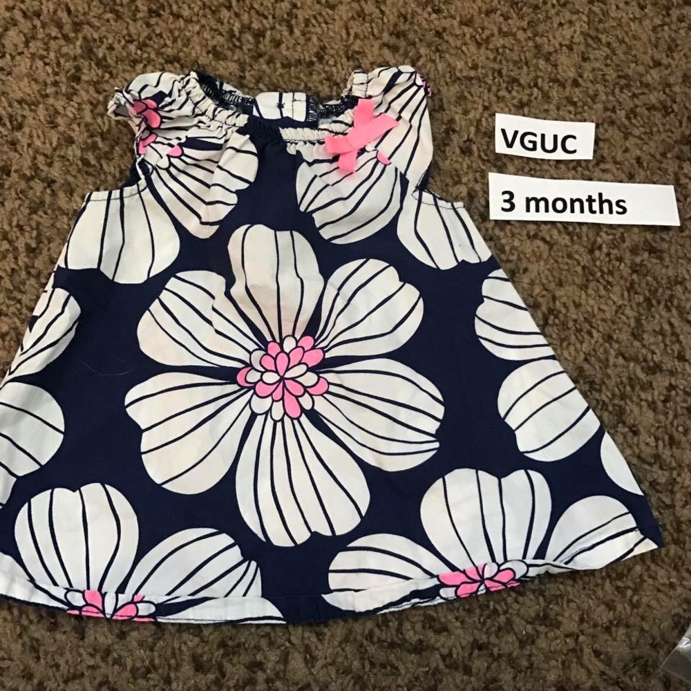 Carters 3 month floral Hawaiian print dress