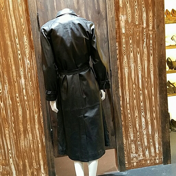 Pamela McCoy leather trench coat size M - Picture 3 of 4