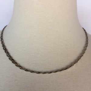 Sterling Silver twist chain necklace