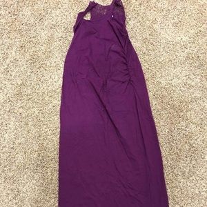 Purple maternity maxi