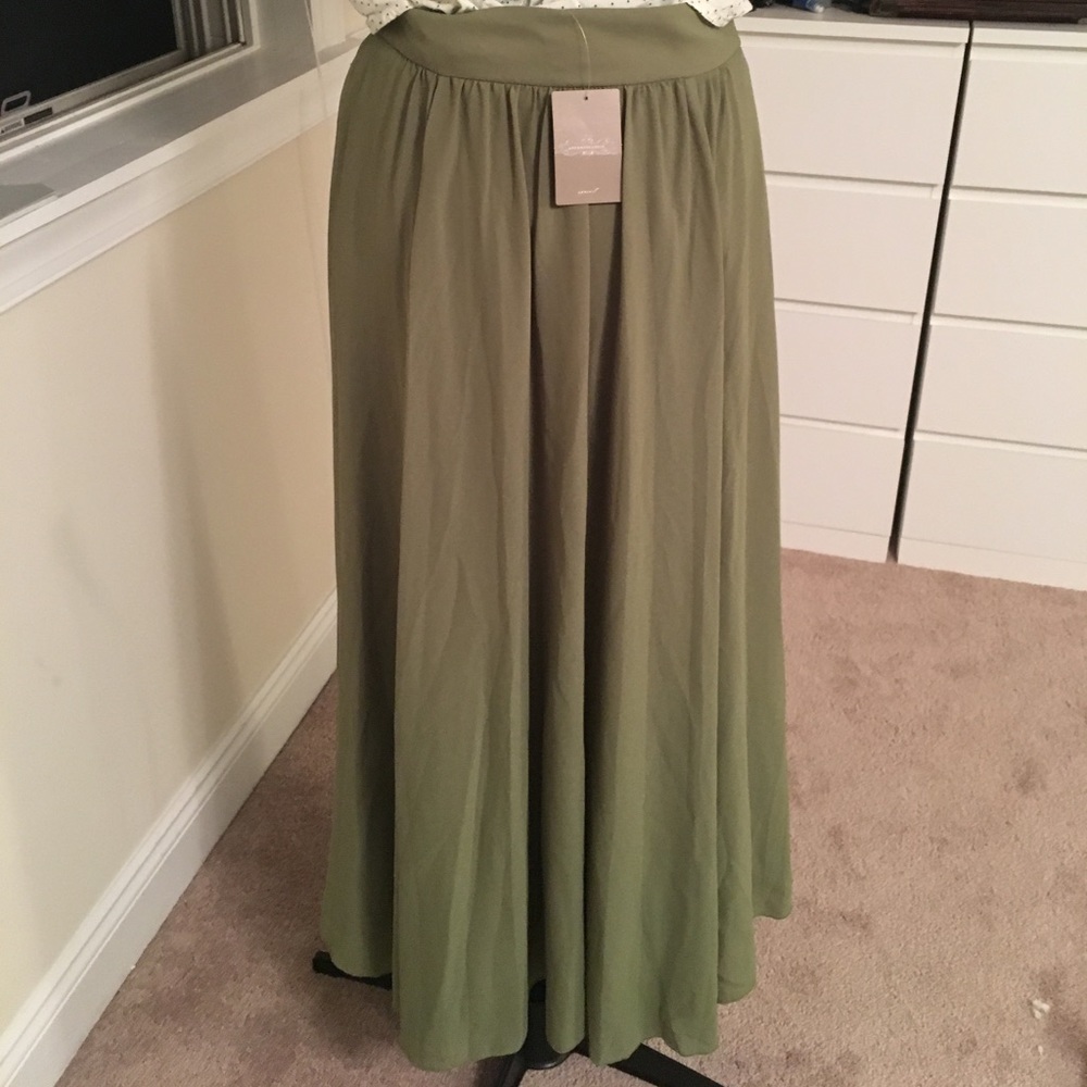 Anthropologie edme & esyllte olive skirt