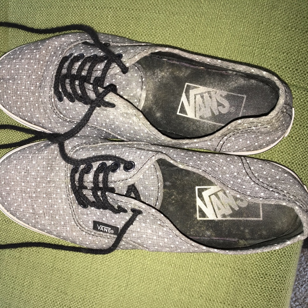 Gray, Black and White Polkadot Original Vans