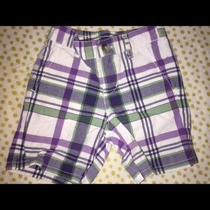 Janie and Jack boys plaid shorts size 12-18m