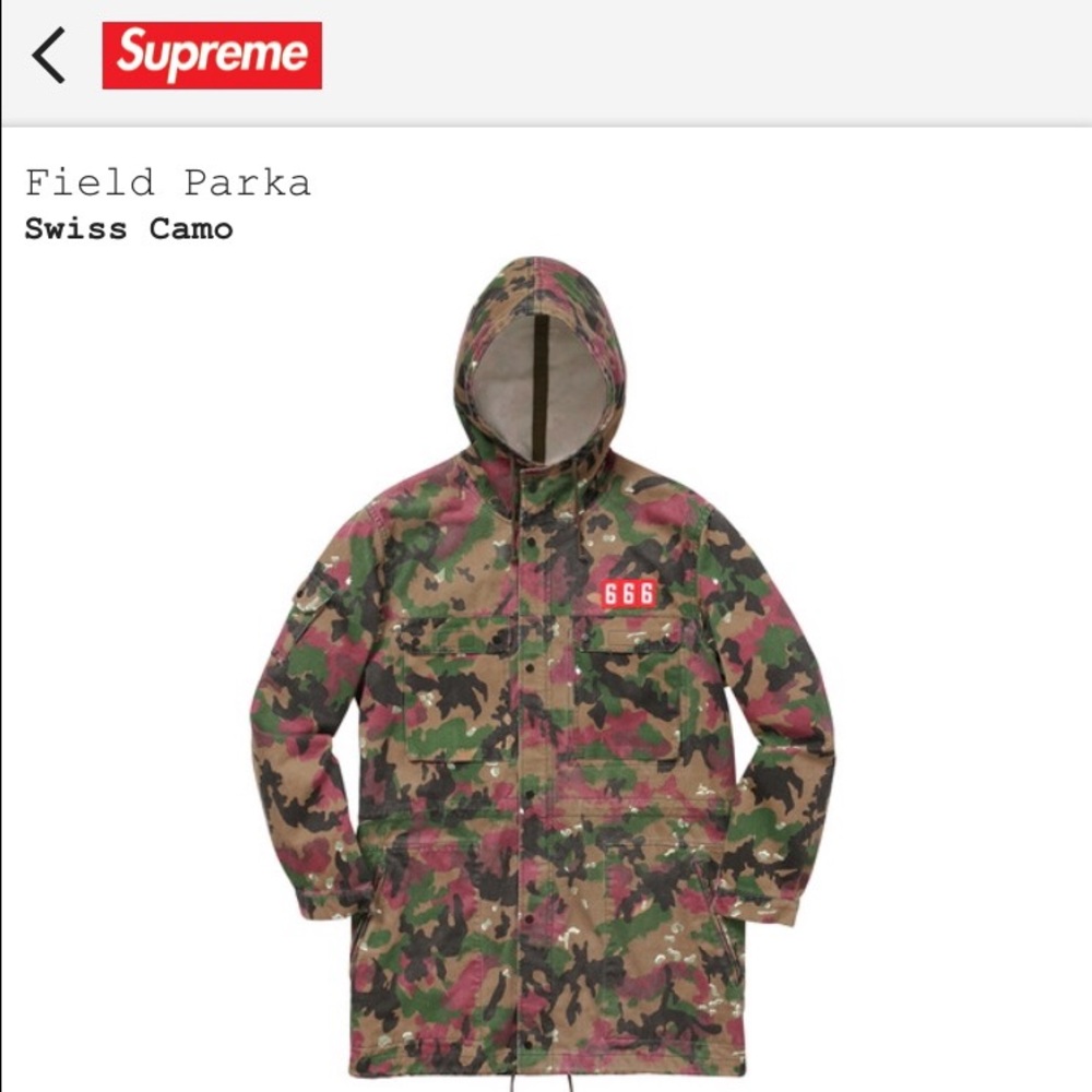 SOLD**** SUPREME Field Parka 666