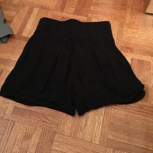Black high wasted shorts