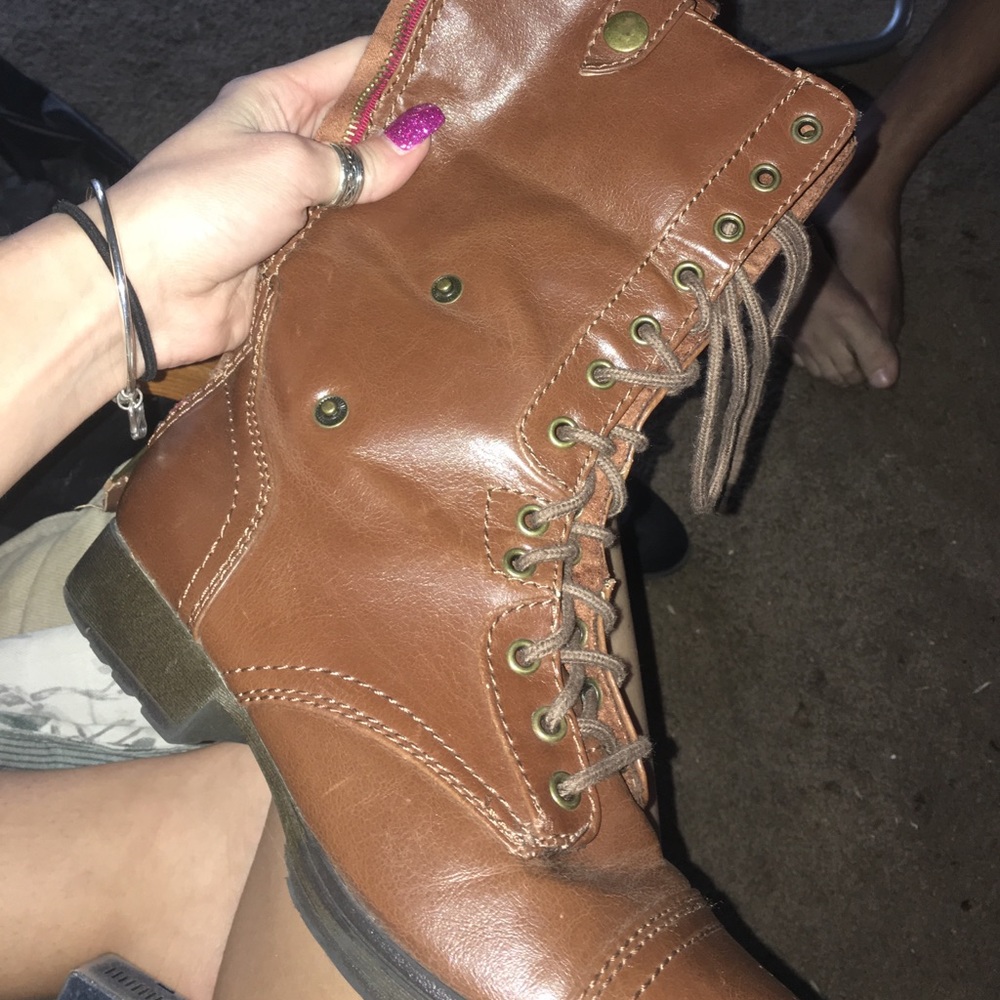 Brown Combat Boots