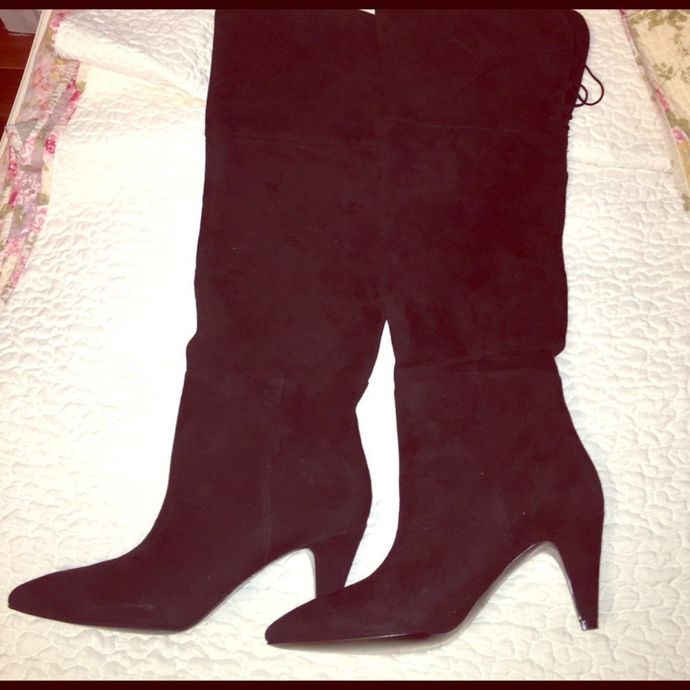 Over the Knee Black Nine West Boots